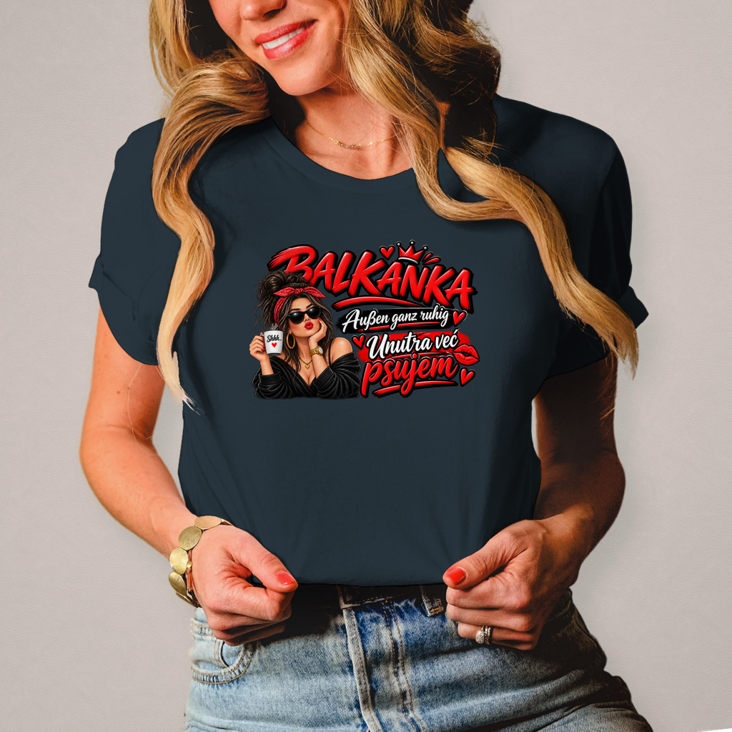 Damen T-Shirt Außen ganz ruhig