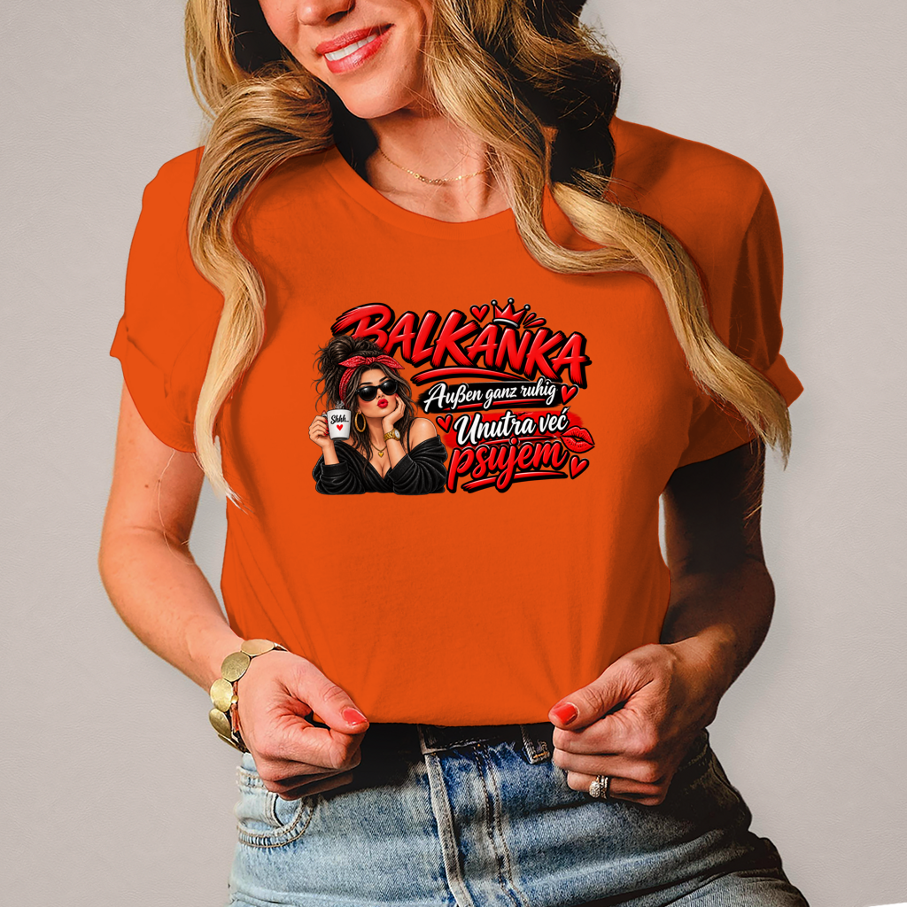 Damen T-Shirt Außen ganz ruhig