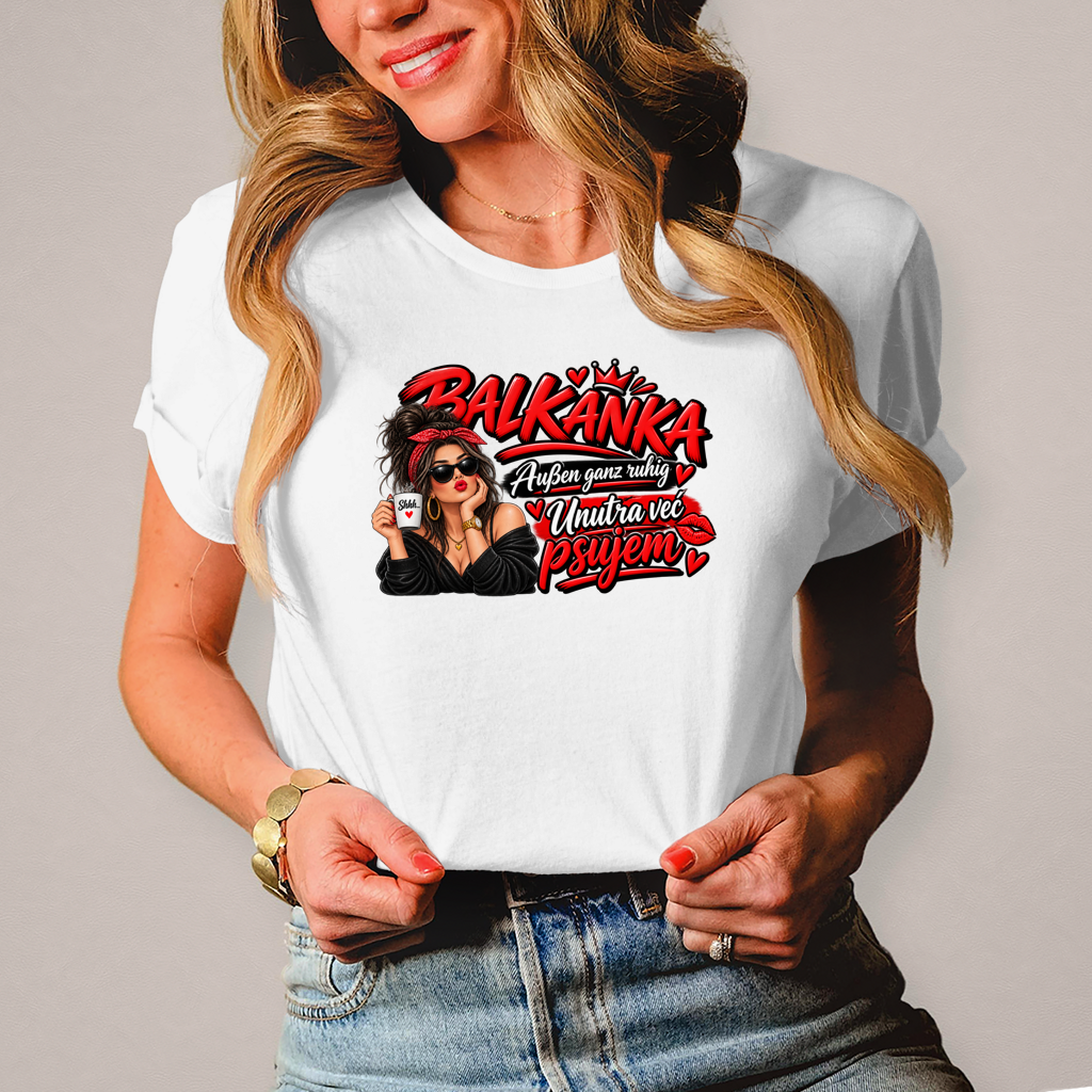 Damen T-Shirt Außen ganz ruhig