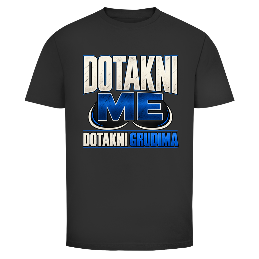 Muška majica Mitar Mirić „Dotakni me“ - plava, jednostavan dizajn
