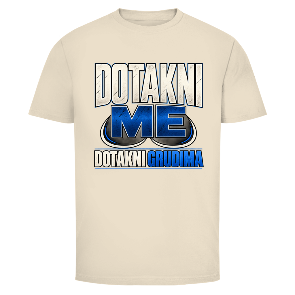 Muška majica Mitar Mirić „Dotakni me“ - plava, jednostavan dizajn