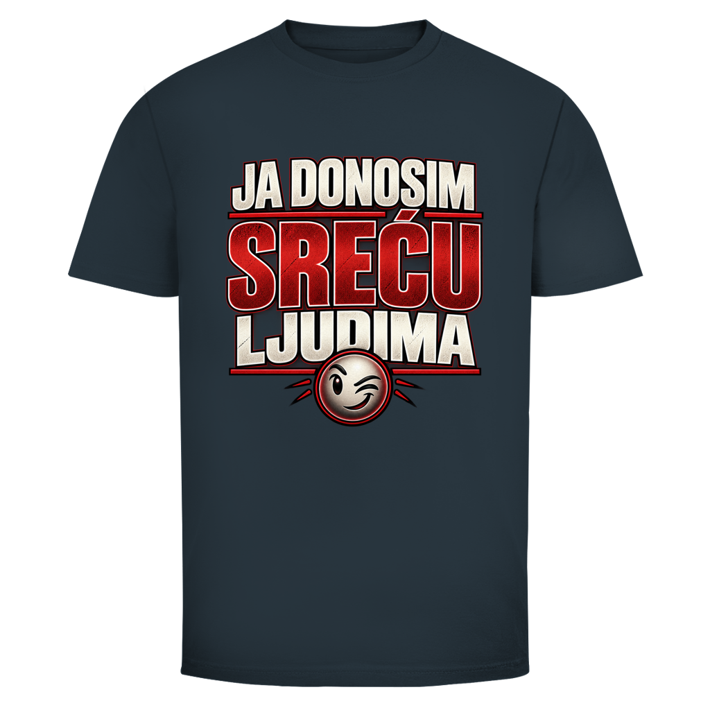 Herren T-Shirt  Mitar Mirić „Ja donosim srecu ljudima“ | Balkan Kult Shirt Rot