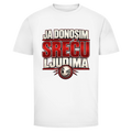 Herren T-Shirt  Mitar Mirić „Ja donosim srecu ljudima“ | Balkan Kult Shirt Rot