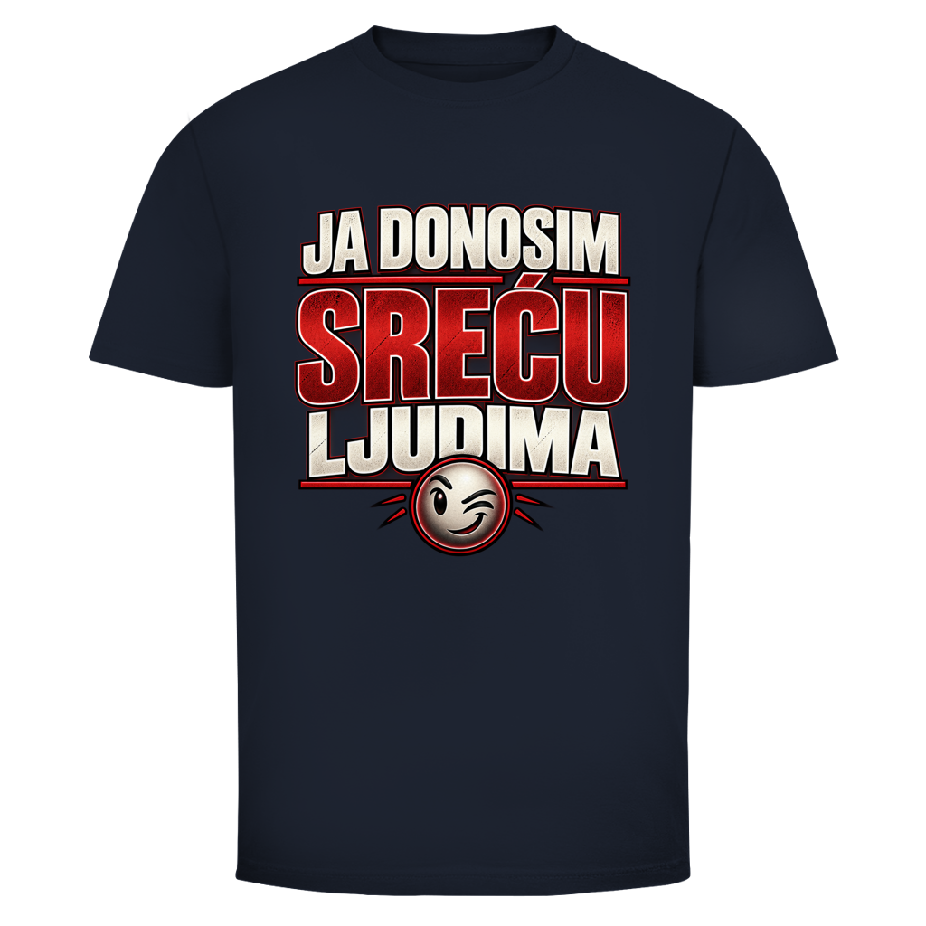 Herren T-Shirt  Mitar Mirić „Ja donosim srecu ljudima“ | Balkan Kult Shirt Rot