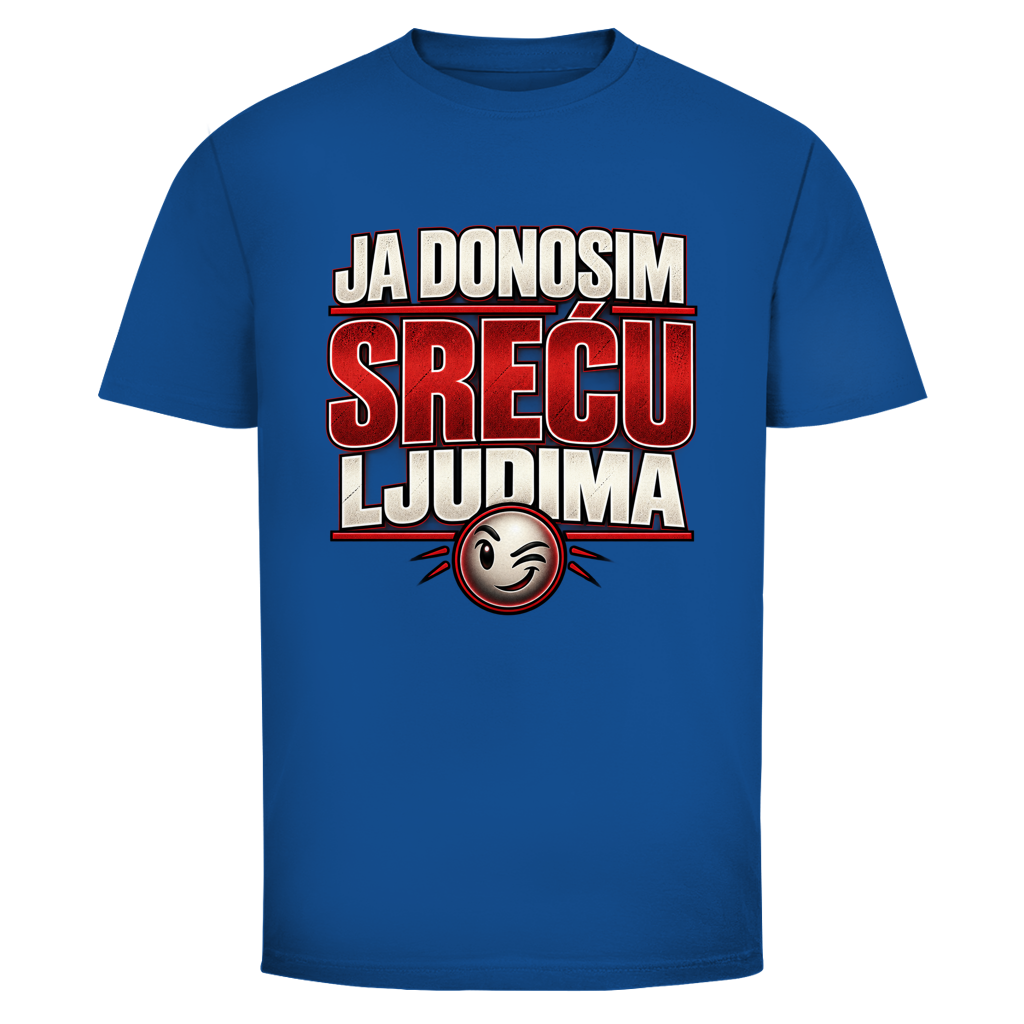 Herren T-Shirt  Mitar Mirić „Ja donosim srecu ljudima“ | Balkan Kult Shirt Rot