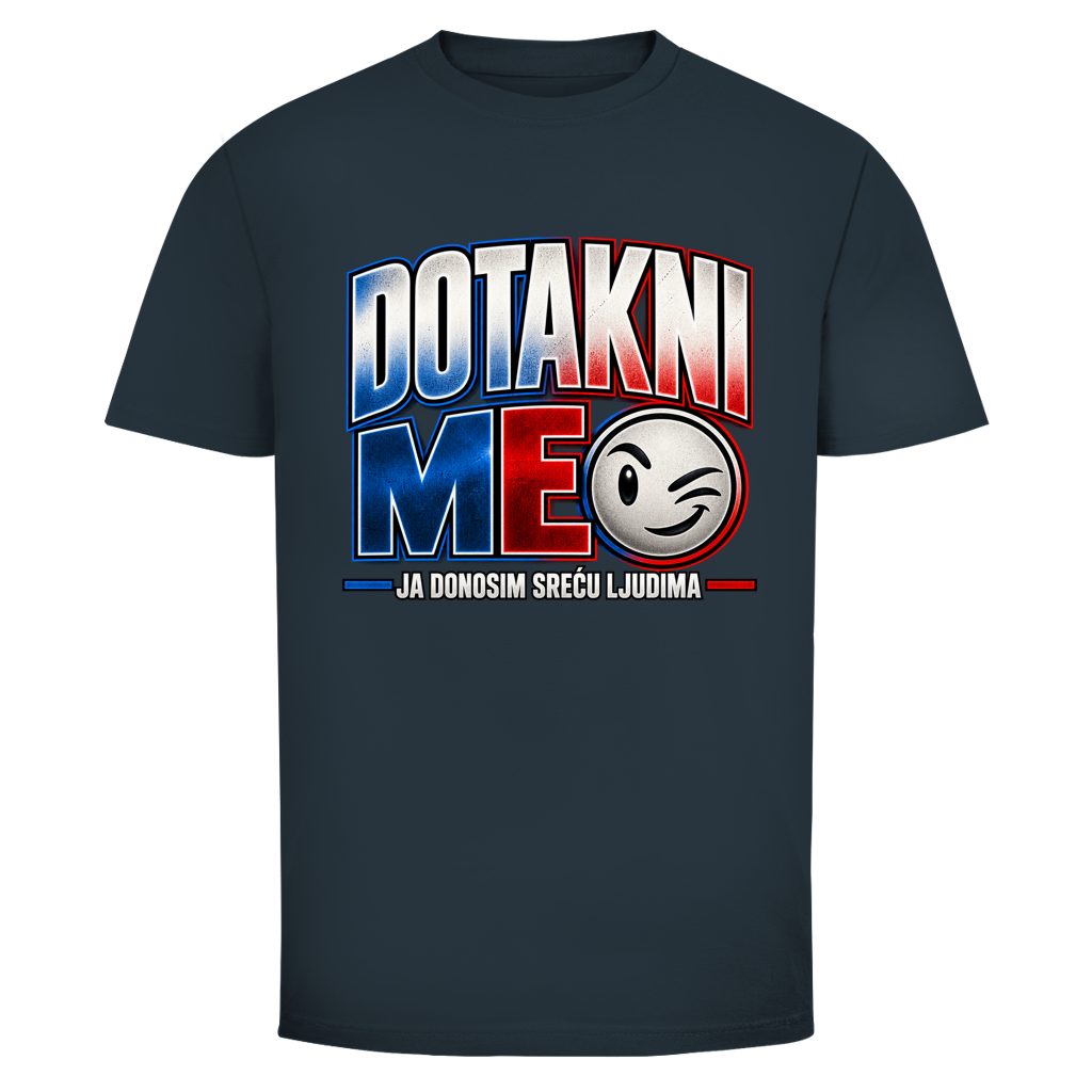 Herren T-Shirt  Mitar Mirić „Dotakni me“  Rot Blau Design | Balkan Kult Shirt Rot