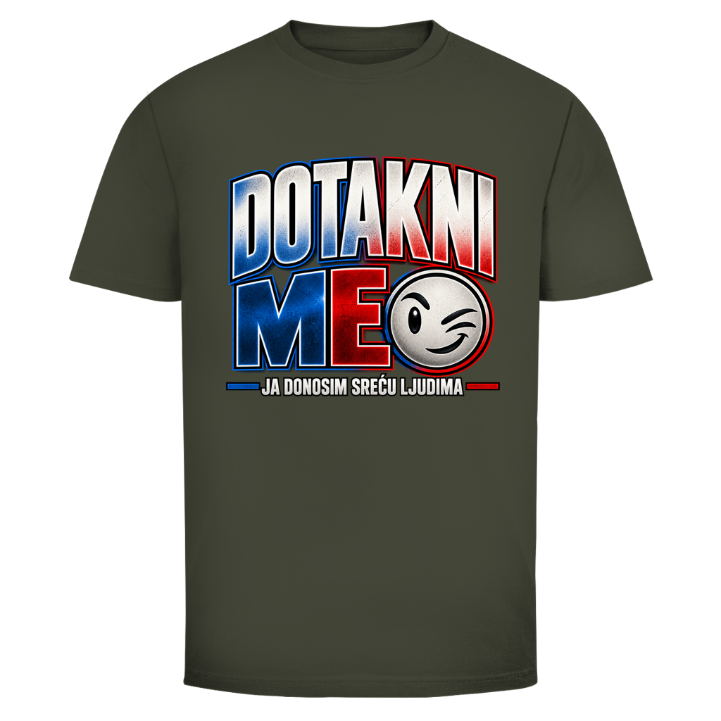Herren T-Shirt  Mitar Mirić „Dotakni me“  Rot Blau Design | Balkan Kult Shirt Rot