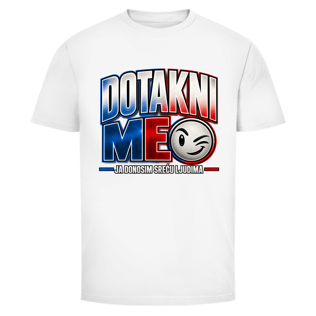 Herren T-Shirt  Mitar Mirić „Dotakni me“  Rot Blau Design | Balkan Kult Shirt Rot