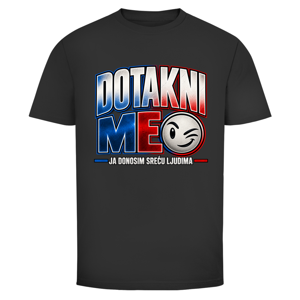 Herren T-Shirt  Mitar Mirić „Dotakni me“  Rot Blau Design | Balkan Kult Shirt Rot