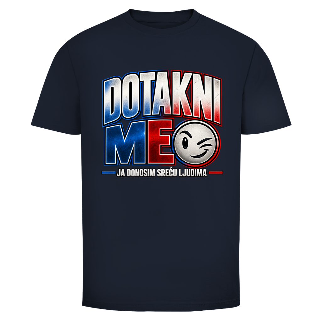 Herren T-Shirt  Mitar Mirić „Dotakni me“  Rot Blau Design | Balkan Kult Shirt Rot