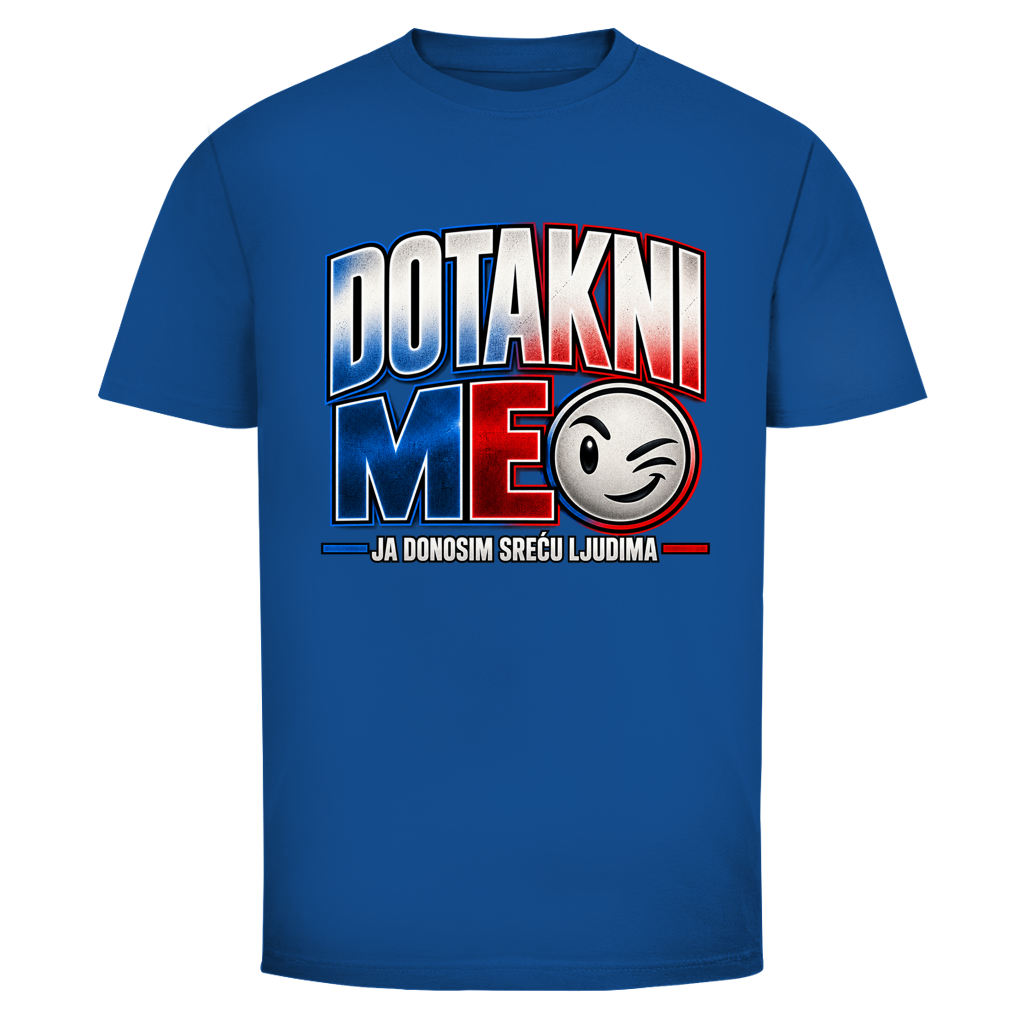 Herren T-Shirt  Mitar Mirić „Dotakni me“  Rot Blau Design | Balkan Kult Shirt Rot
