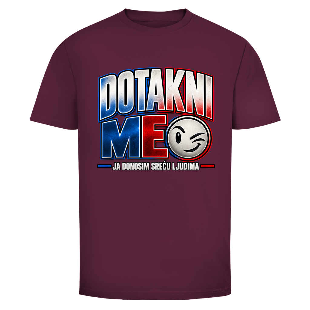 Herren T-Shirt  Mitar Mirić „Dotakni me“  Rot Blau Design | Balkan Kult Shirt Rot