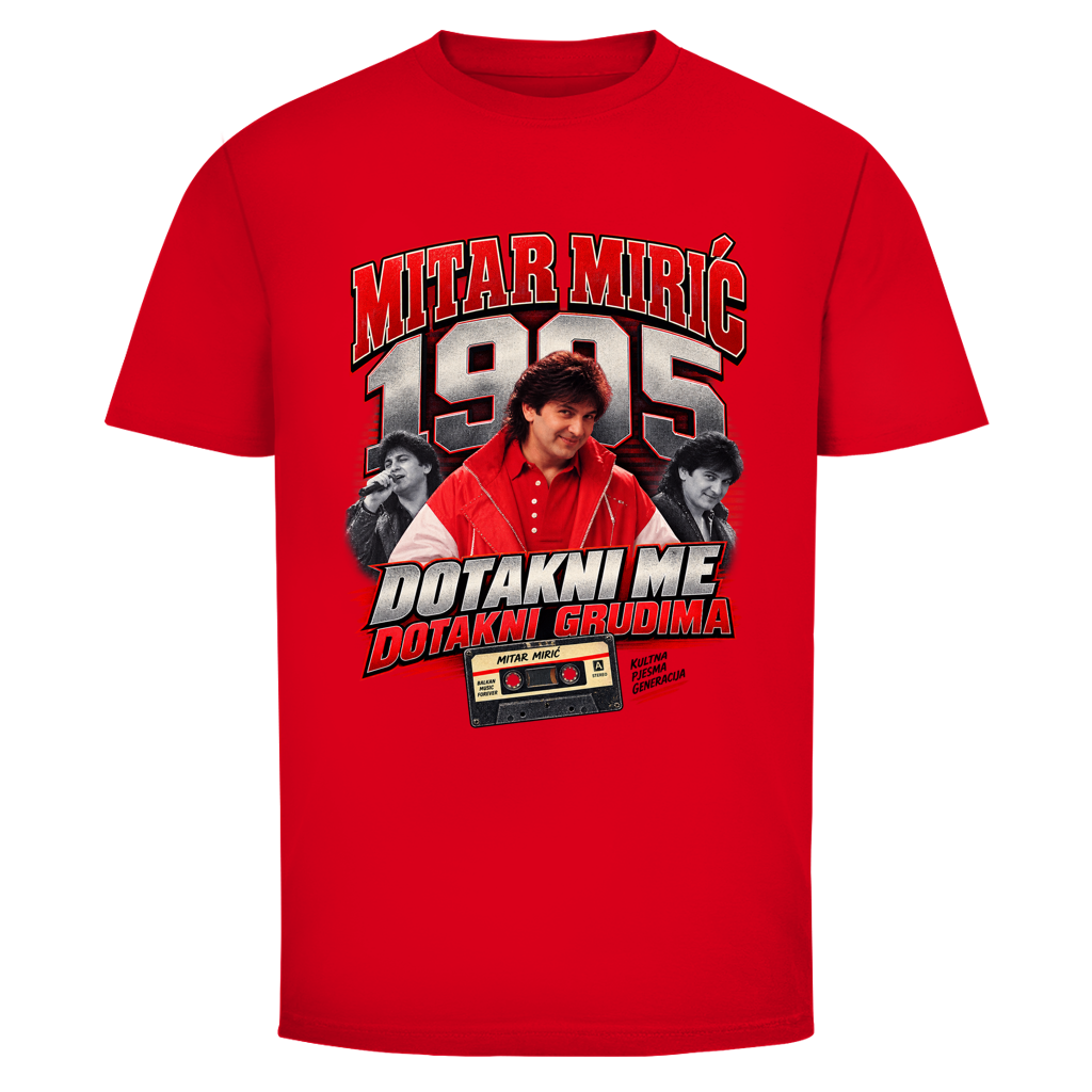 Herren T-Shirt  Mitar Mirić „Dotakni me“  1995 | Balkan Kult Shirt Rot