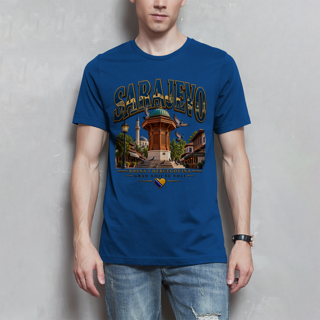 Sarajevo Herren T-Shirt – Grad koji se voli | Bosnien Heimat Shirt