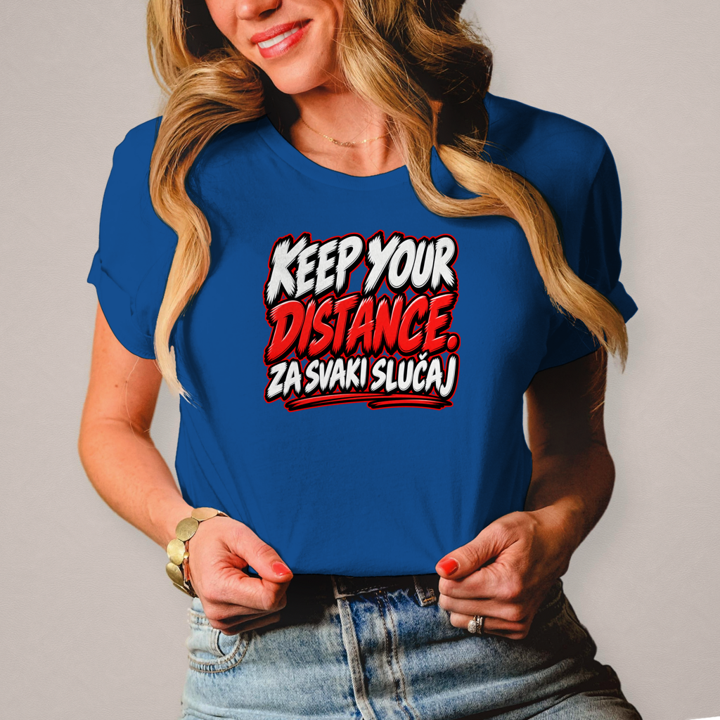 Damen T-Shirt Keep your distance