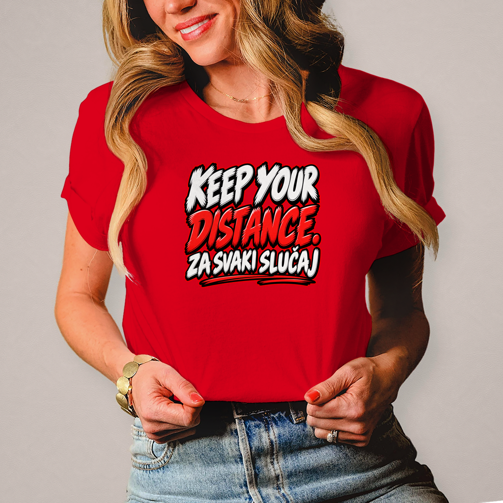 Damen T-Shirt Keep your distance