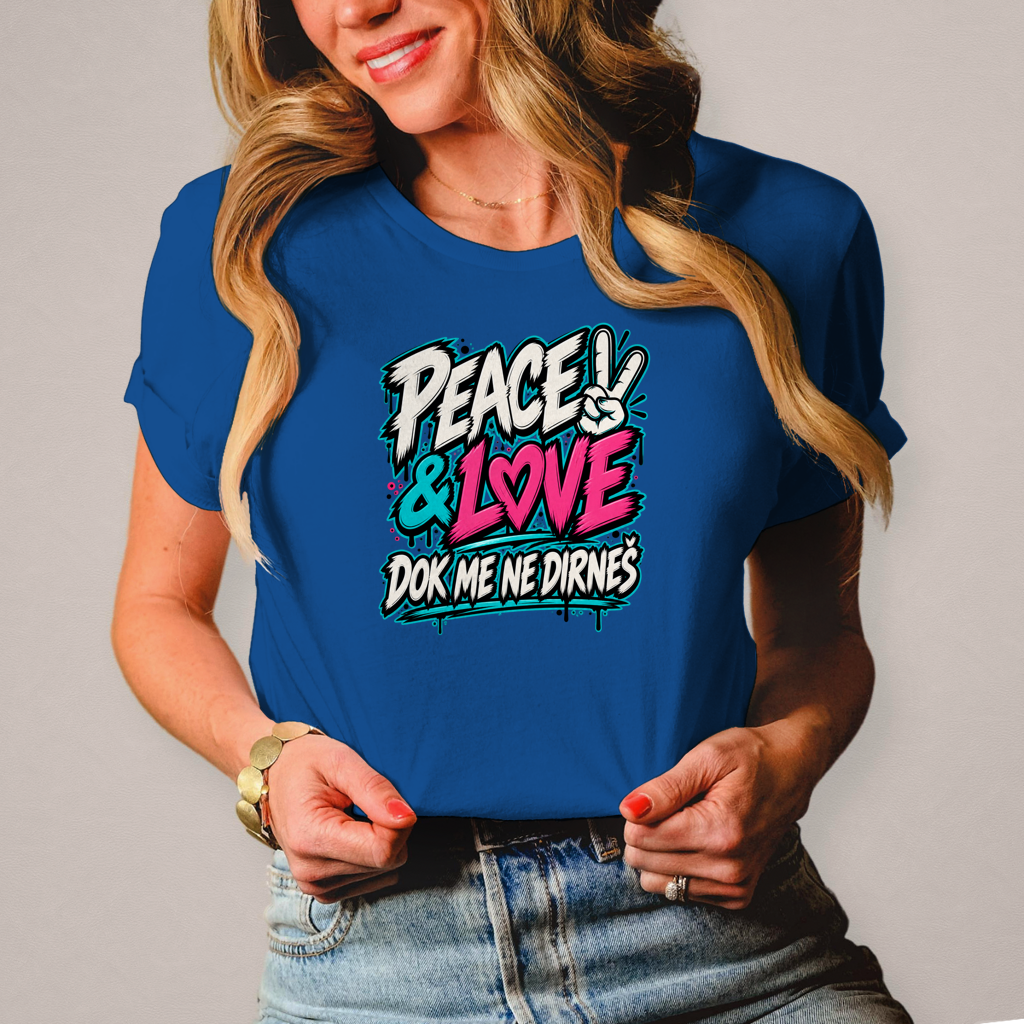 Damen T-Shirt Peace&Love
