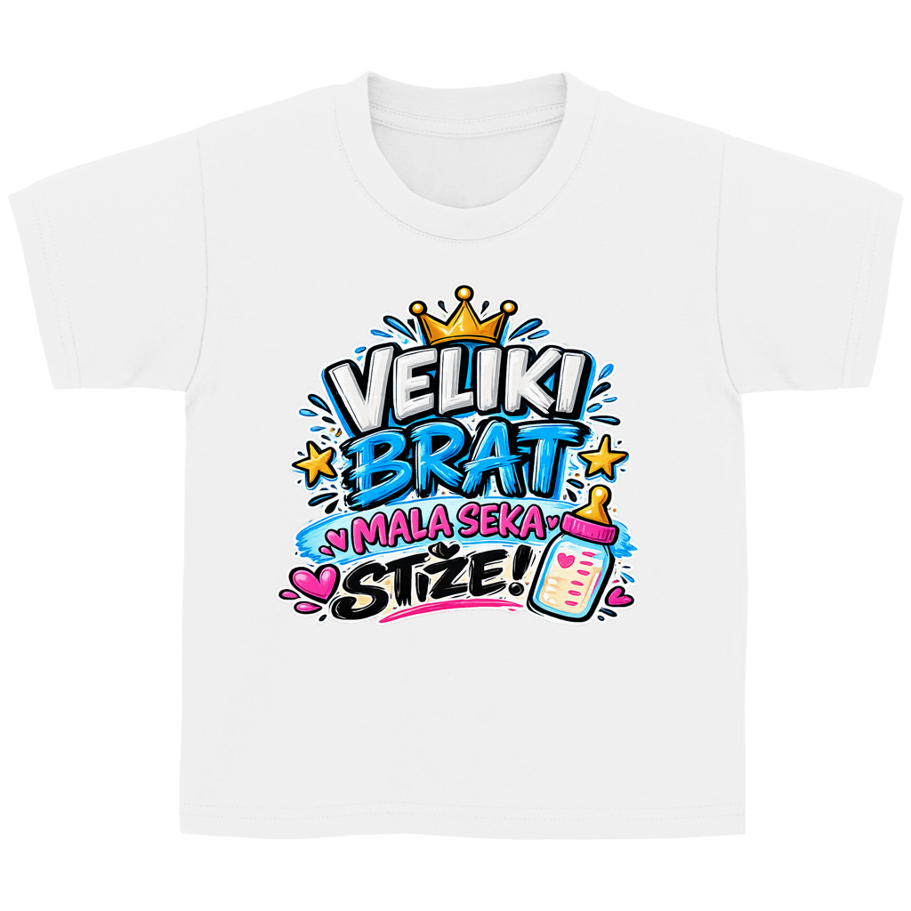 Dječija Basic majica Veliki brat mala seka stiže