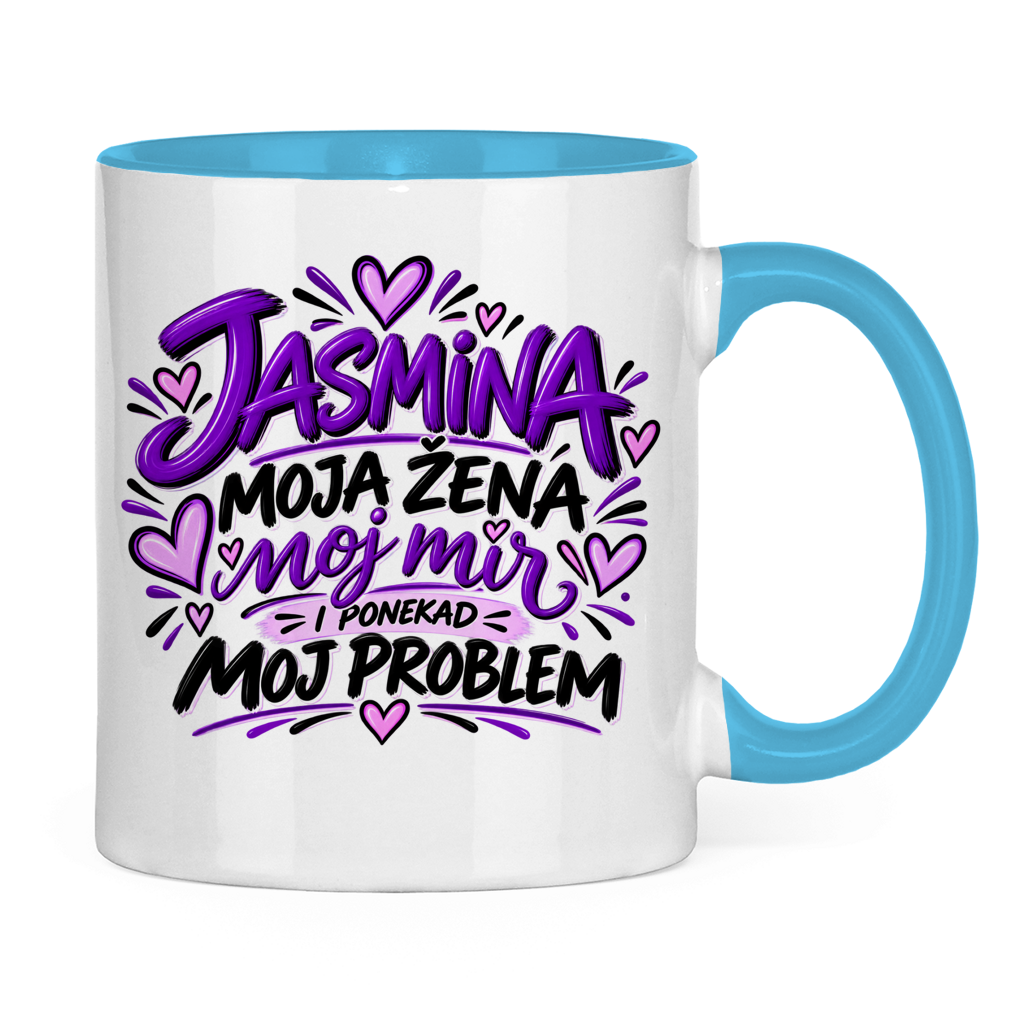 Tasse zweifarbig Najbolja zena Jasmina