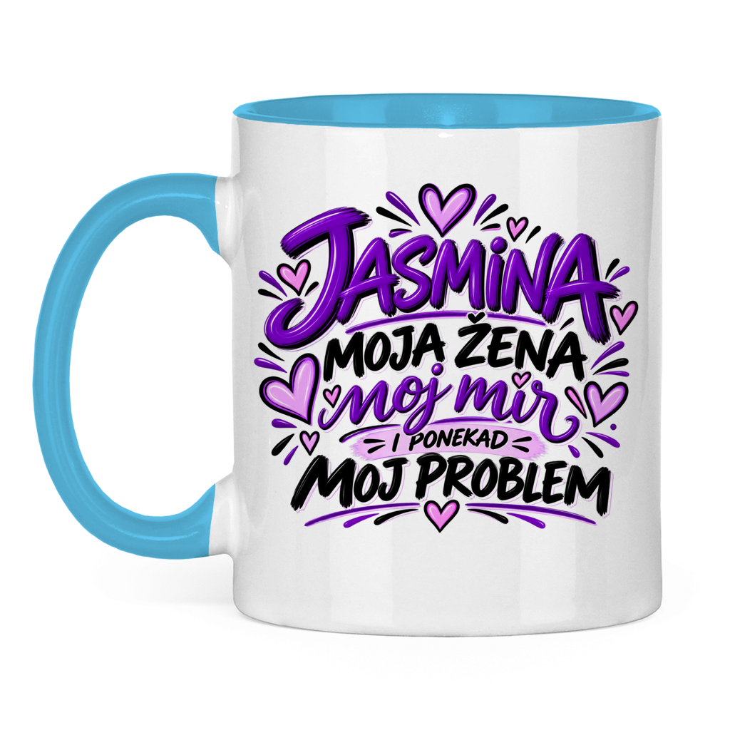 Tasse zweifarbig Najbolja zena Jasmina