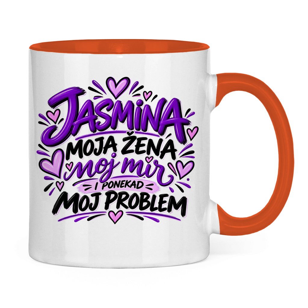 Tasse zweifarbig Najbolja zena Jasmina