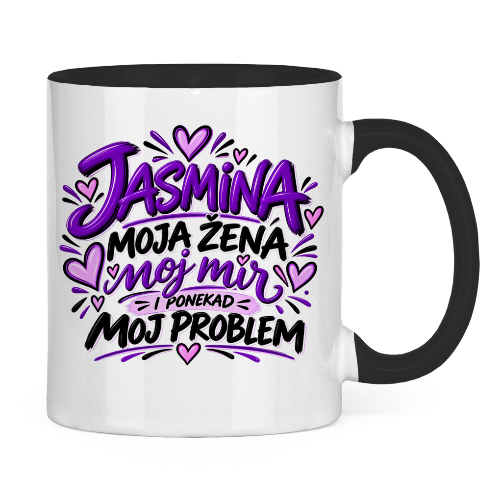 Tasse zweifarbig Najbolja zena Jasmina