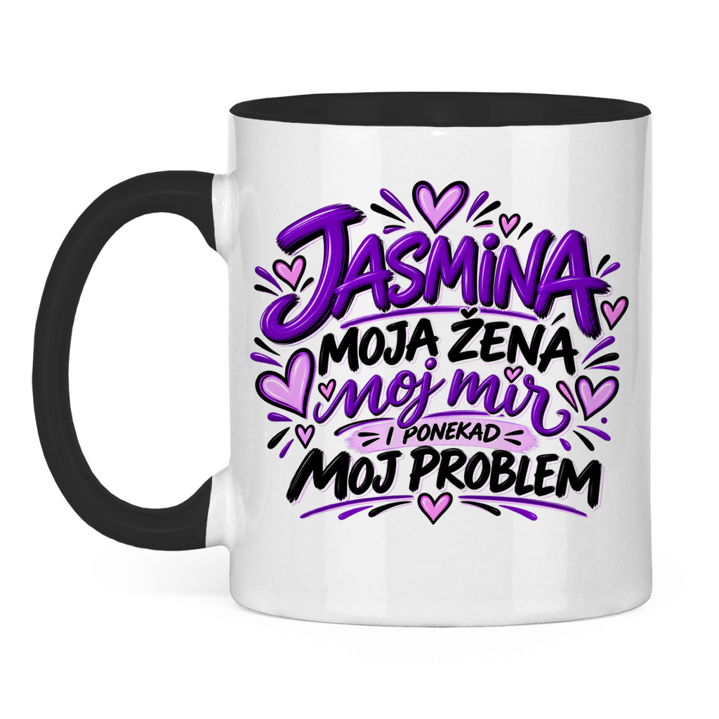 Tasse zweifarbig Najbolja zena Jasmina