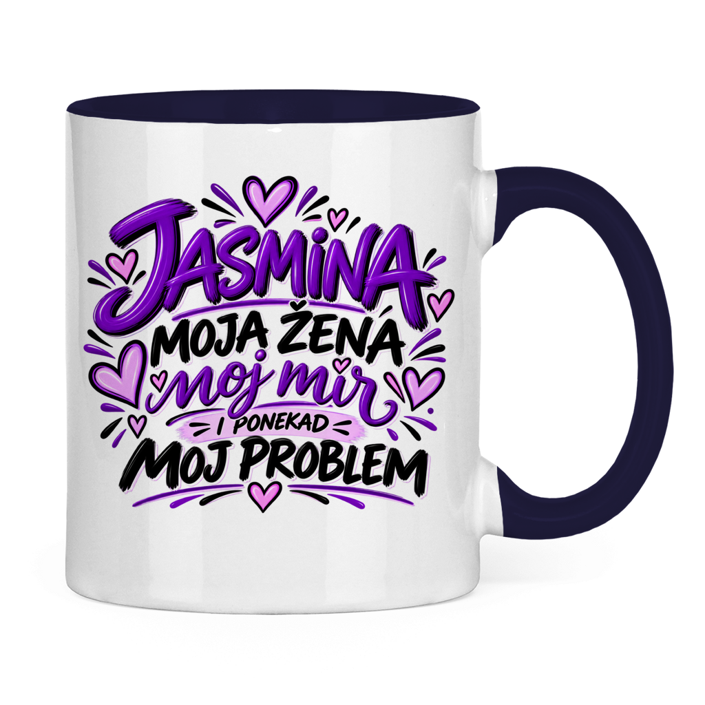 Tasse zweifarbig Najbolja zena Jasmina