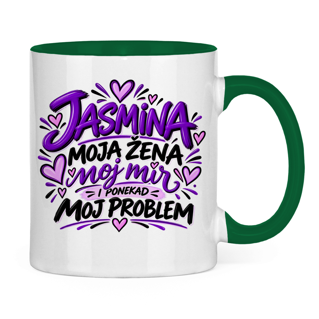 Tasse zweifarbig Najbolja zena Jasmina