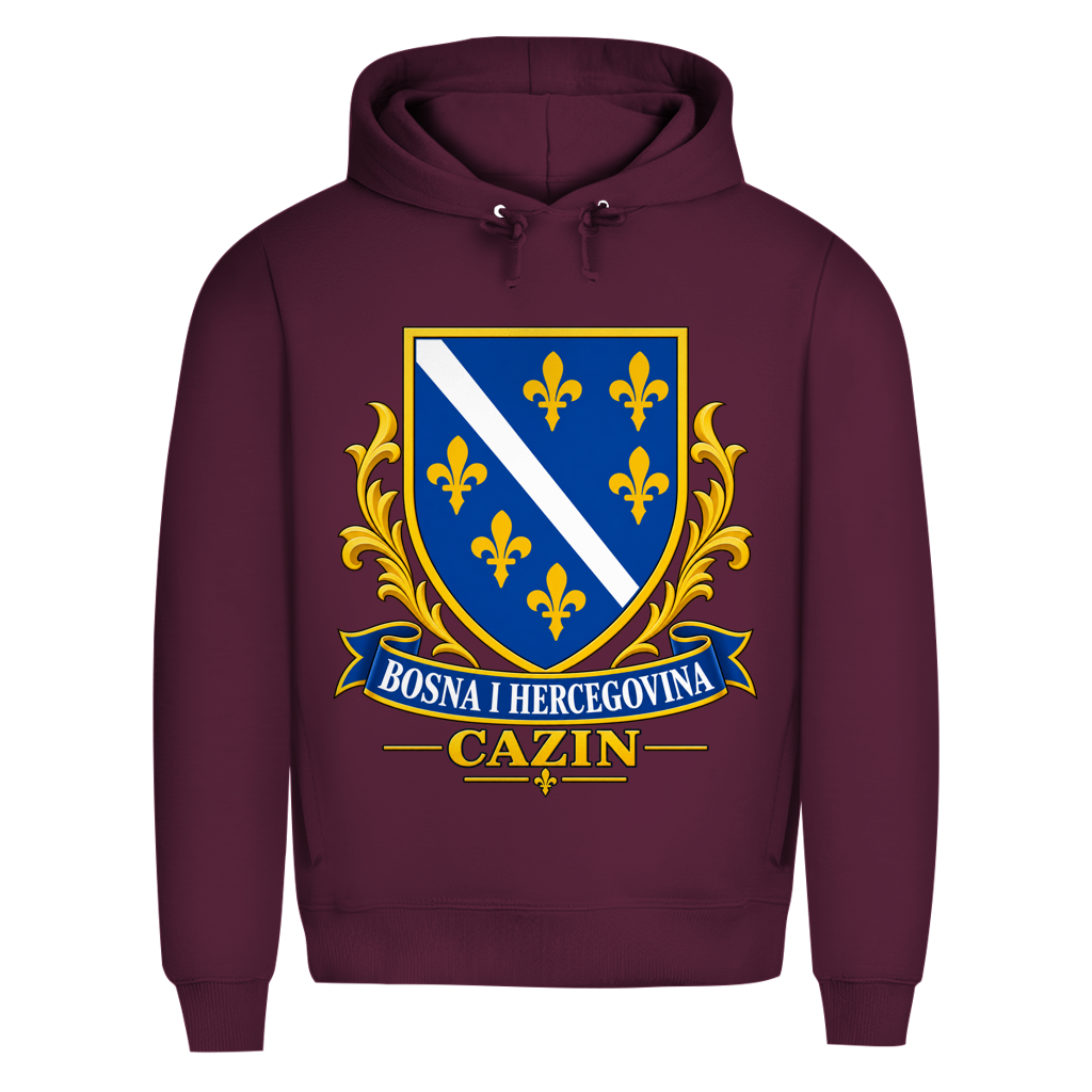 Herren Premium Bio Hoodie Bosna i Hercegovina Grb Cazin | Weitere Farben