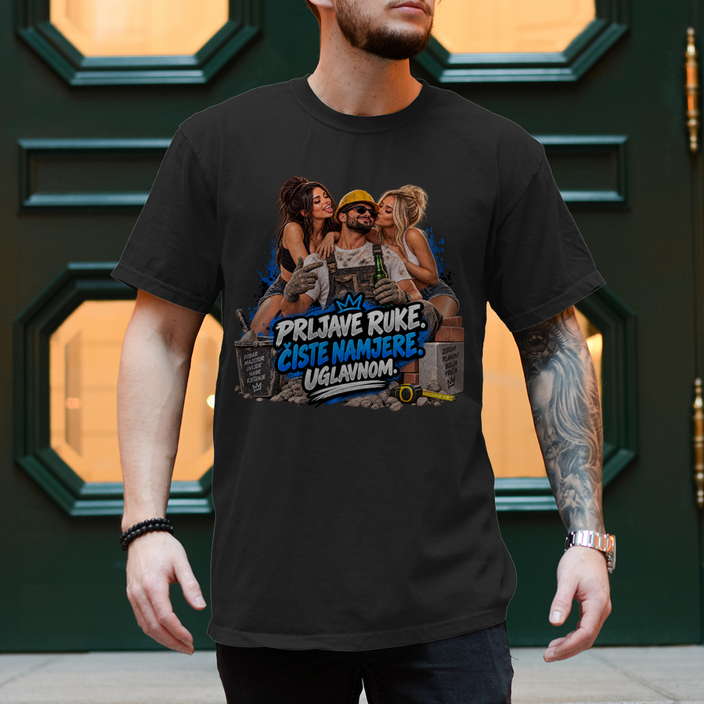 Herren T-Shirt Bauarbeiter – Prljave ruke, čiste namjere. Uglavnom.