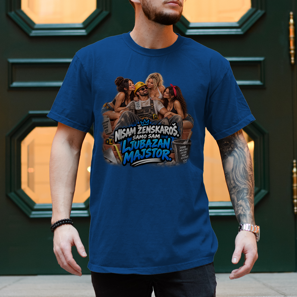 Herren T-Shirt Bauarbeiter – Nisam ženskaroš, samo sam ljubazan majstor