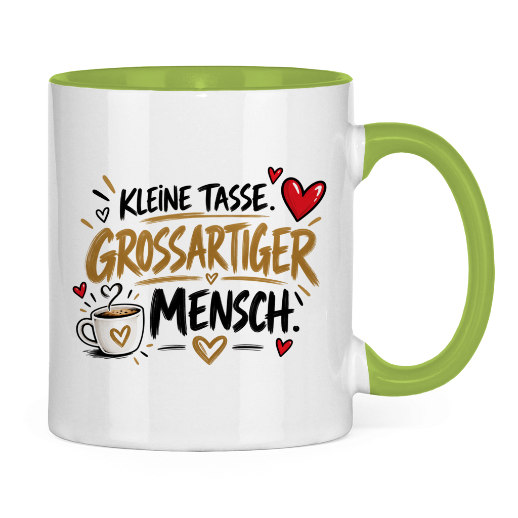 Tasse „Kleine Tasse, großartiger Mensch“ – Geschenk für Lieblingsmenschen