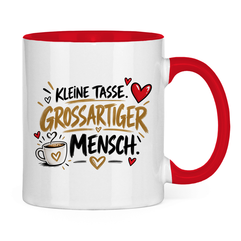Tasse „Kleine Tasse, großartiger Mensch“ – Geschenk für Lieblingsmenschen