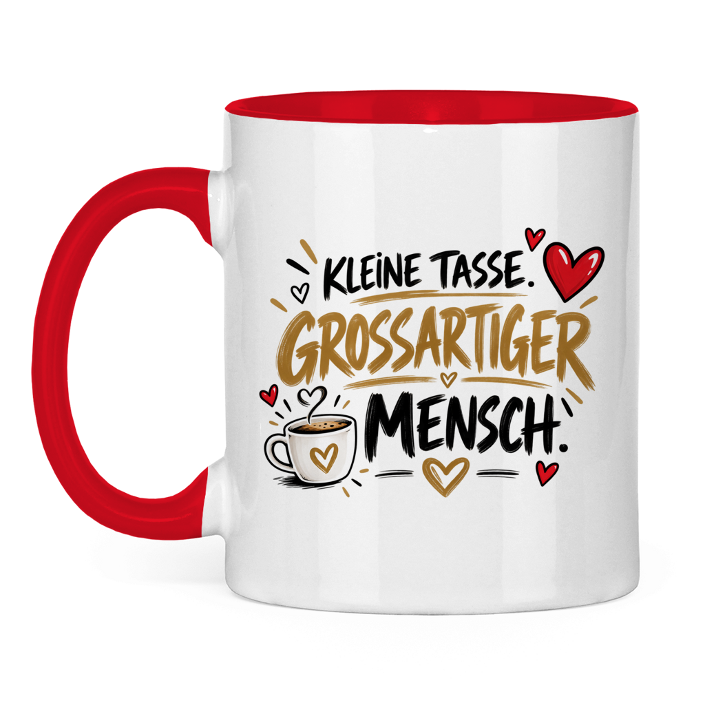 Tasse „Kleine Tasse, großartiger Mensch“ – Geschenk für Lieblingsmenschen