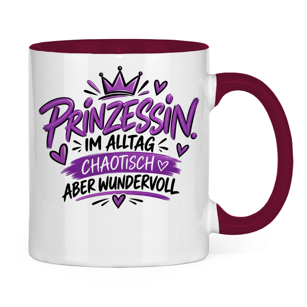 Tasse „Prinzessin im Alltag – chaotisch aber wundervoll“ – Lustige Geschenkidee