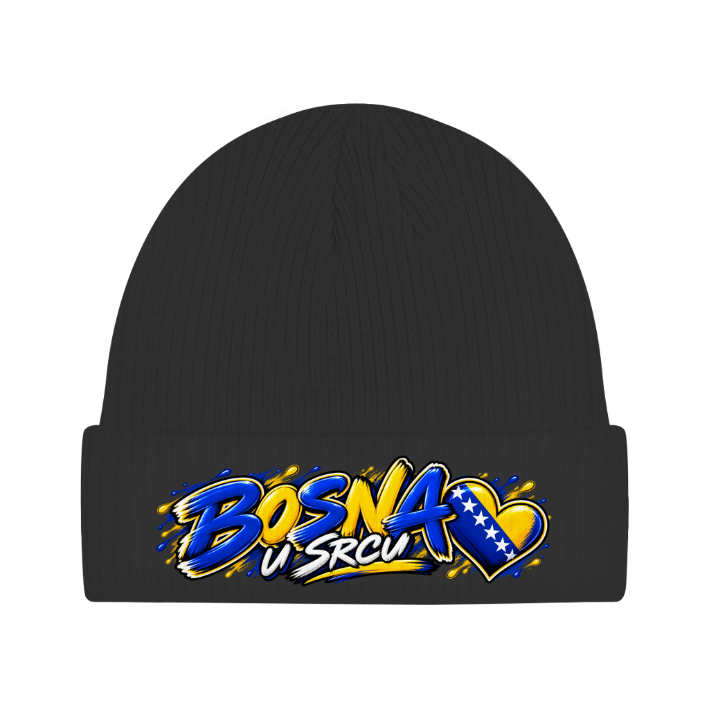 Bosnien Mütze / Beanie aus Bio-Baumwolle | Bosna u srcu