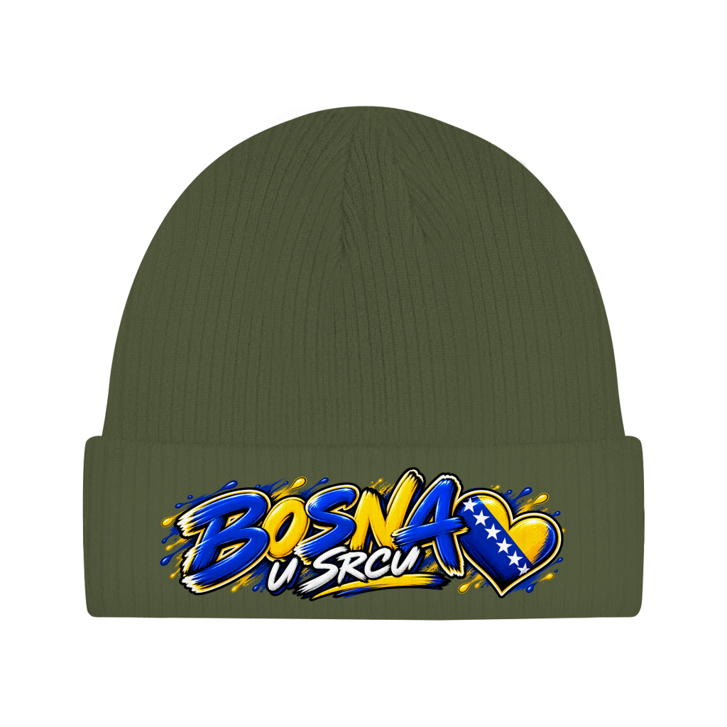 Bosnien Mütze / Beanie aus Bio-Baumwolle | Bosna u srcu