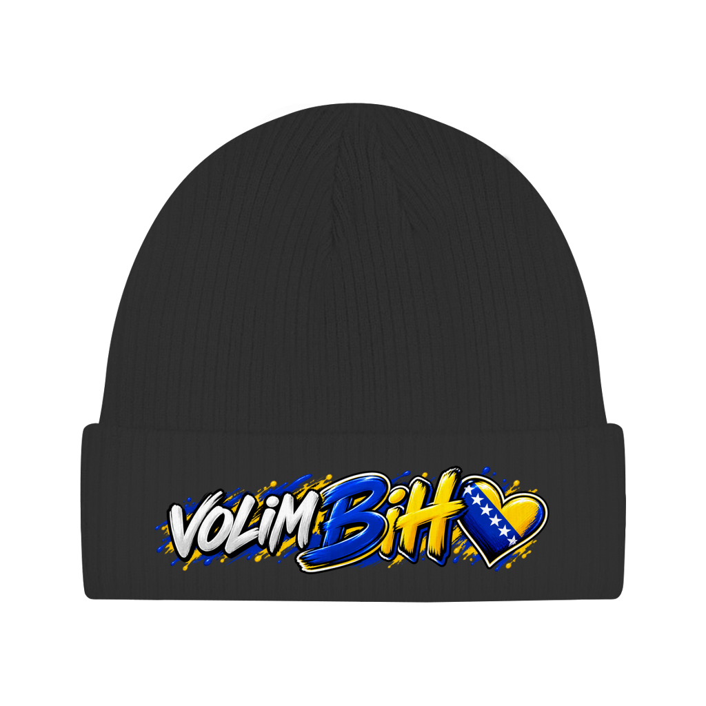 Bosnien Mütze / Beanie aus Bio-Baumwolle | Volim BiH