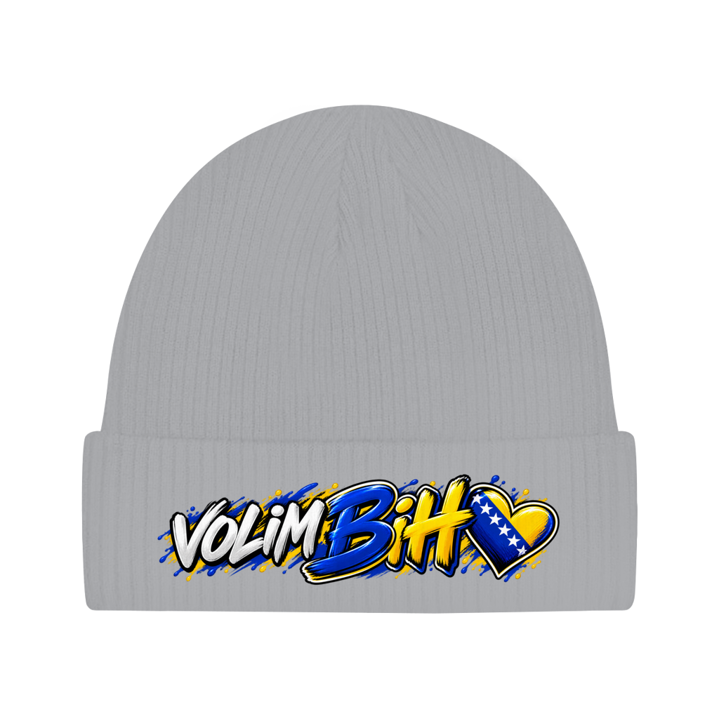 Bosnien Mütze / Beanie aus Bio-Baumwolle | Volim BiH