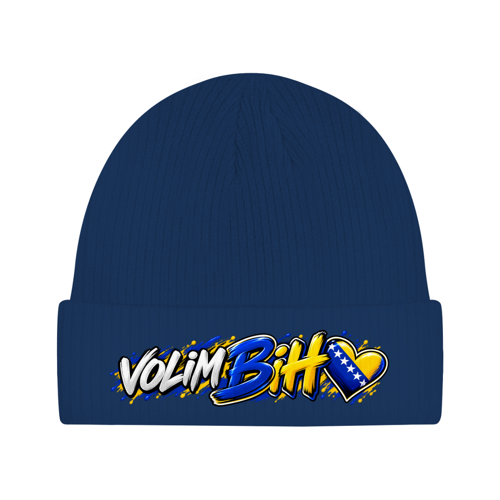 Bosnien Mütze / Beanie aus Bio-Baumwolle | Volim BiH