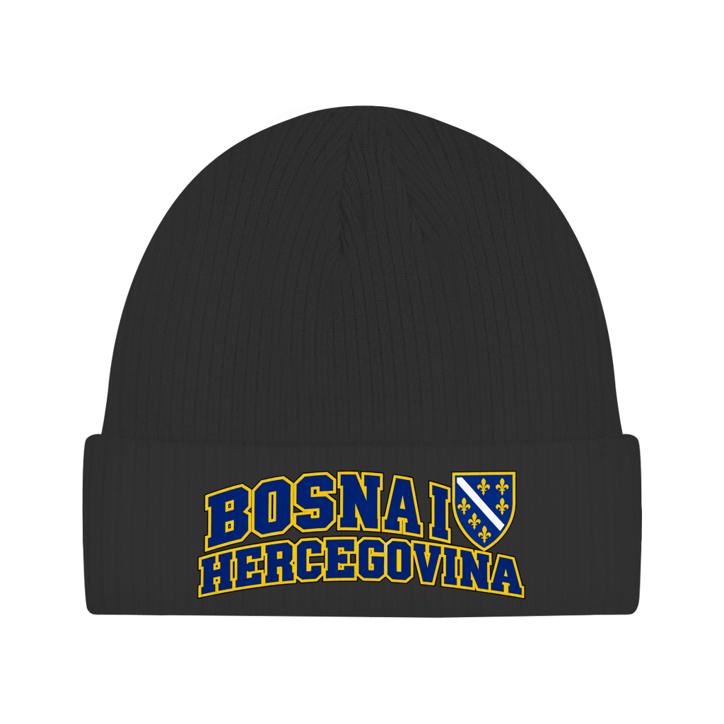 Bosnien Mütze / Beanie aus Bio-Baumwolle | BiH Grb