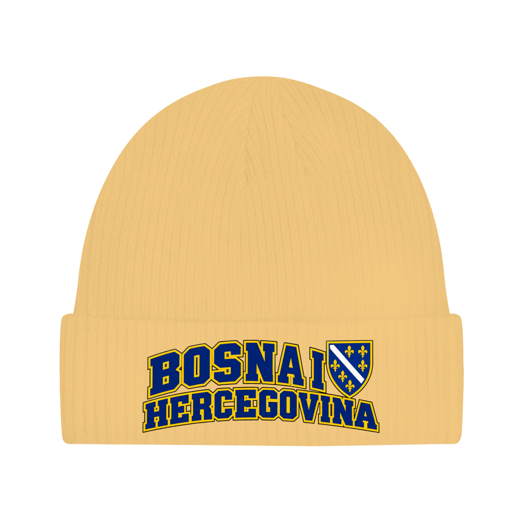 Bosnien Mütze / Beanie aus Bio-Baumwolle | BiH Grb