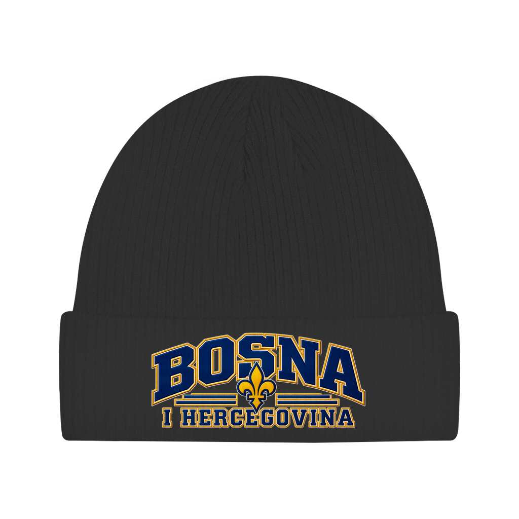 Bosnien Mütze / Beanie aus Bio-Baumwolle | Bosna i Hercegovina