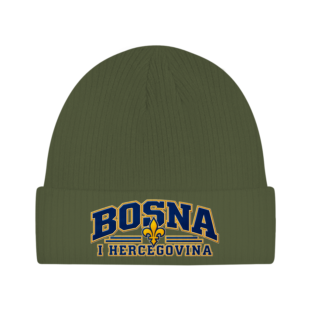 Bosnien Mütze / Beanie aus Bio-Baumwolle | Bosna i Hercegovina