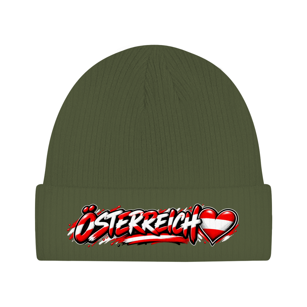 Österreich Beanie aus Bio-Baumwolle – Österreich