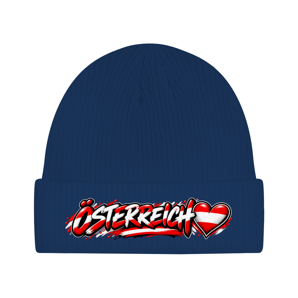 Österreich Beanie aus Bio-Baumwolle – Österreich