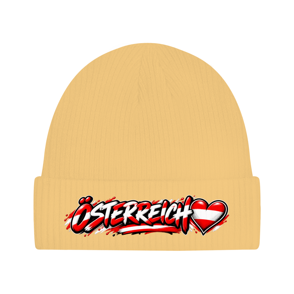 Österreich Beanie aus Bio-Baumwolle – Österreich