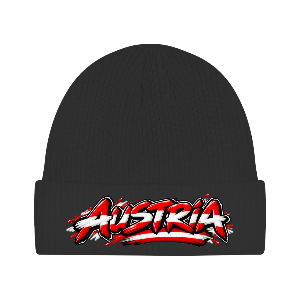 Österreich Beanie aus Bio-Baumwolle – Austria