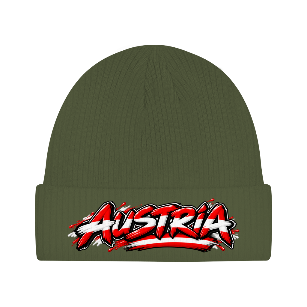 Österreich Beanie aus Bio-Baumwolle – Austria